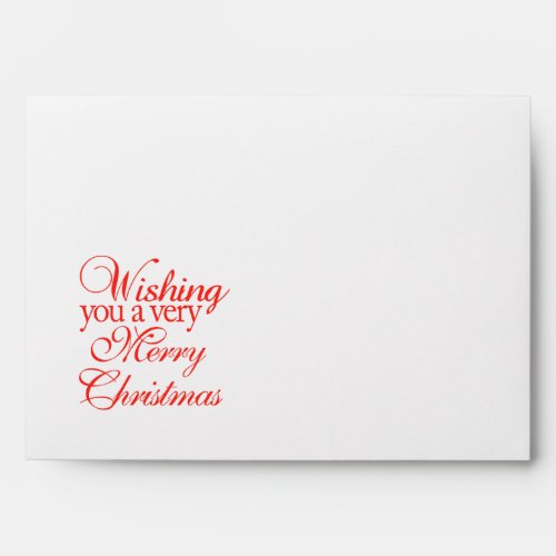 Wishing you a very merry Christmas Envelope