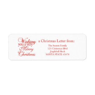 Wishing you a very merry Christmas! Label