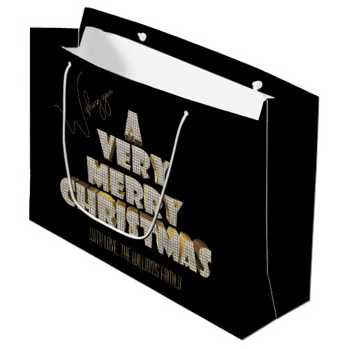 Wishing you A Very Merry Christmas Large Gift Bag