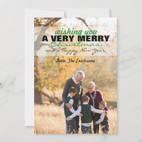 Wishing You A Very Merry Christmas Photo Card