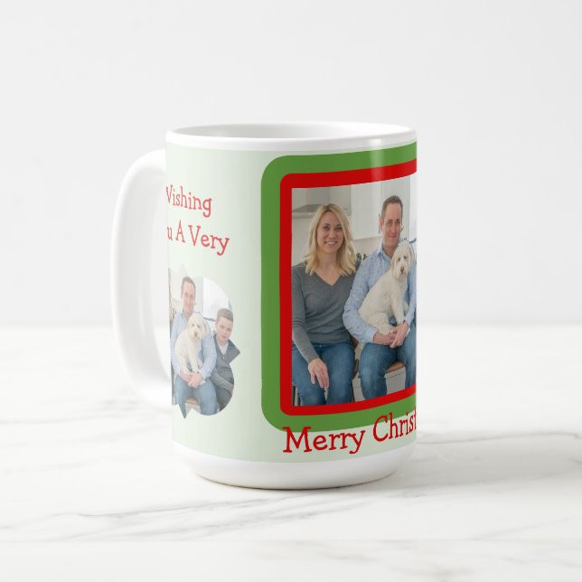 Wishing You a Very Merry Christmas PHOTO  Coffee Mug (Front Left)