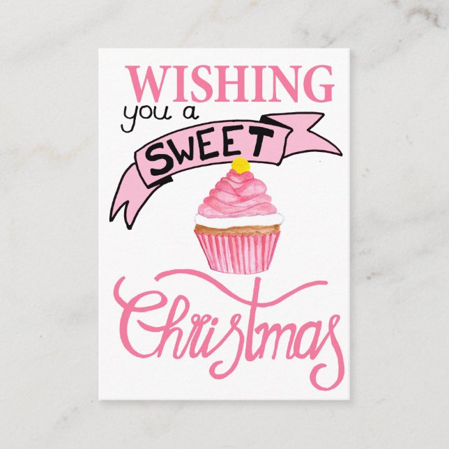 Wishing you a very sweet Christmas Enclosure Card (Front)
