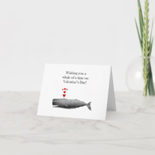 Whale Valentine's Day Cards | Zazzle