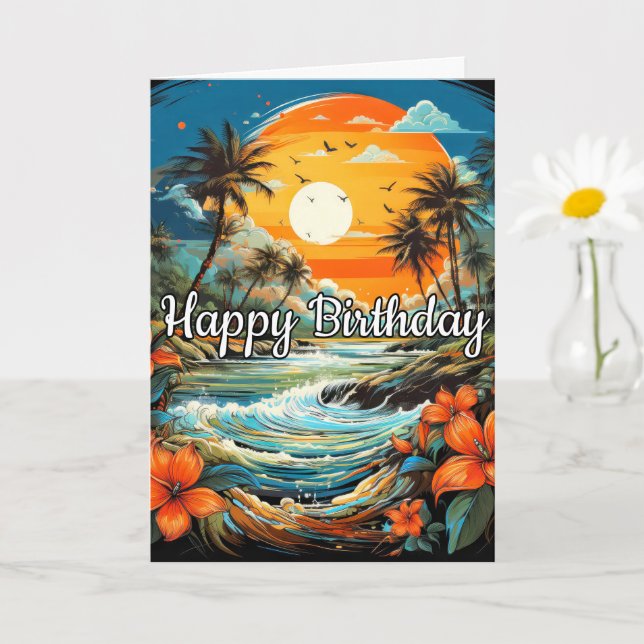 Wishing You A Wonderful Birthday Card (Small Plant)