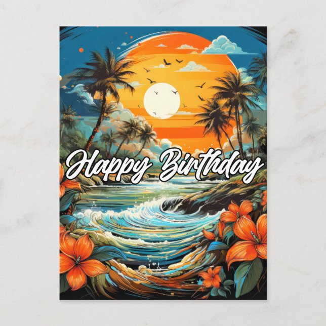 Wishing You A Wonderful Birthday Postcard (Front)