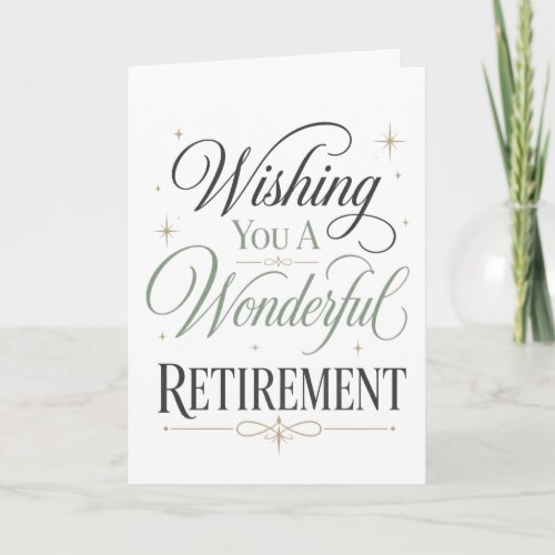 Wishing You A Wonderful Retirement Card
