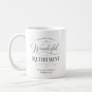 Wishing You A Wonderful Retirement Personalized Na Coffee Mug