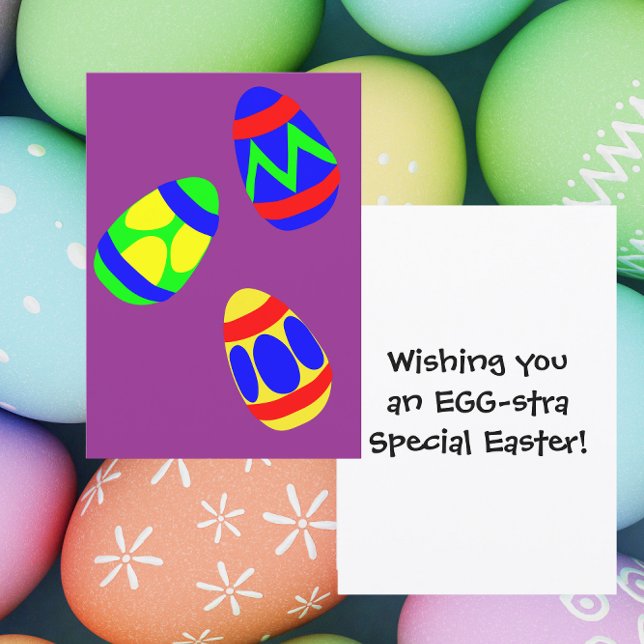 Wishing you an Egg-stra special Easter Flat Holiday Card (Creator Uploaded)