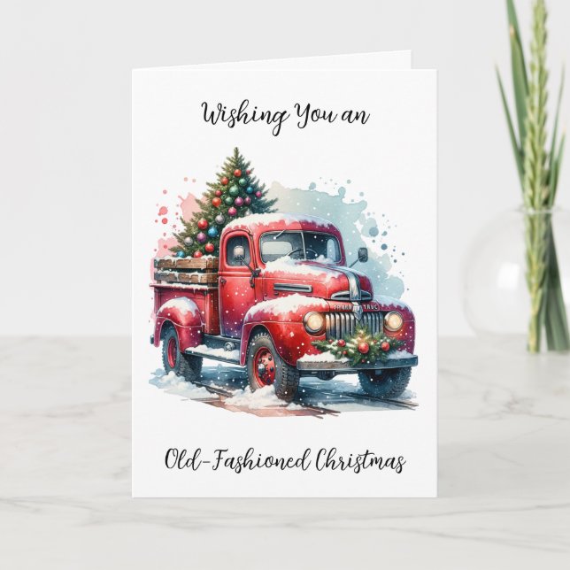 Wishing You an Old-Fashioned Christmas Card (Front)