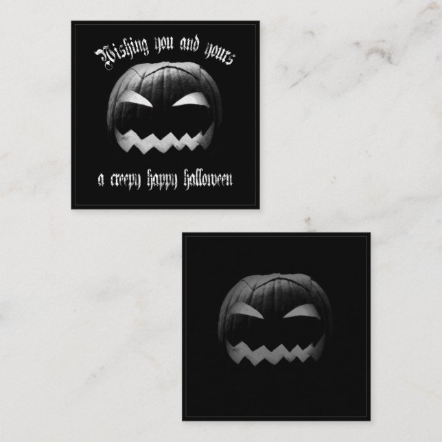 Wishing you and yours a creepy happy Halloween Not Note Card (Front/Back)