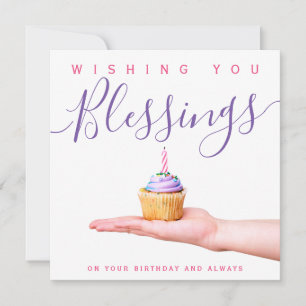 Wishing You Blessings Faith-Based Birthday Card