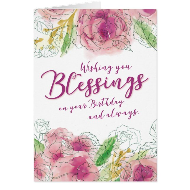 Wishing you Blessings on your Birthday and Always (Front)
