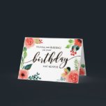 Wishing you Blessings on your Birthday and Always  Card<br><div class="desc">Let someone know how special they are with this unique card, featuring the message, "Wishing you blessings on your birthday and always." Design is accented with elegant watercolor floral border on all sides. Inside has this fully editable message but can be customized with your own message. Inside Top: Today is...</div>