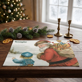 Wishing You Christmas Cheer by Ellen Clapsaddle Cloth Placemat