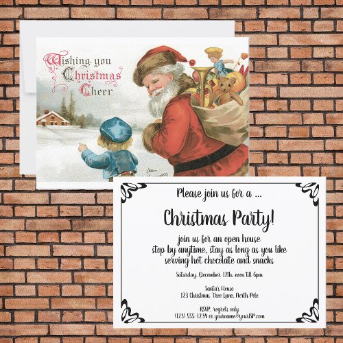 Wishing You Christmas Cheer by Ellen Clapsaddle Invitation