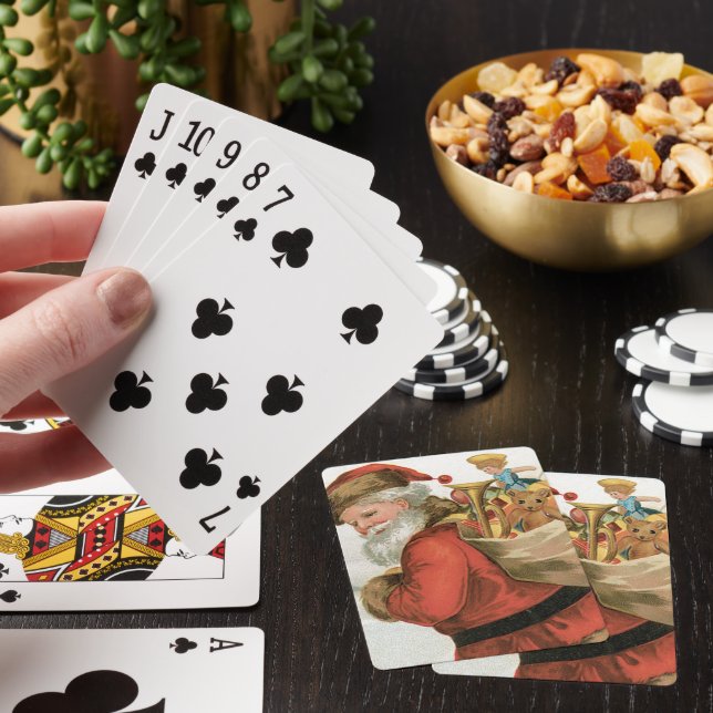 Wishing You Christmas Cheer by Ellen Clapsaddle Poker Cards (In Situ)