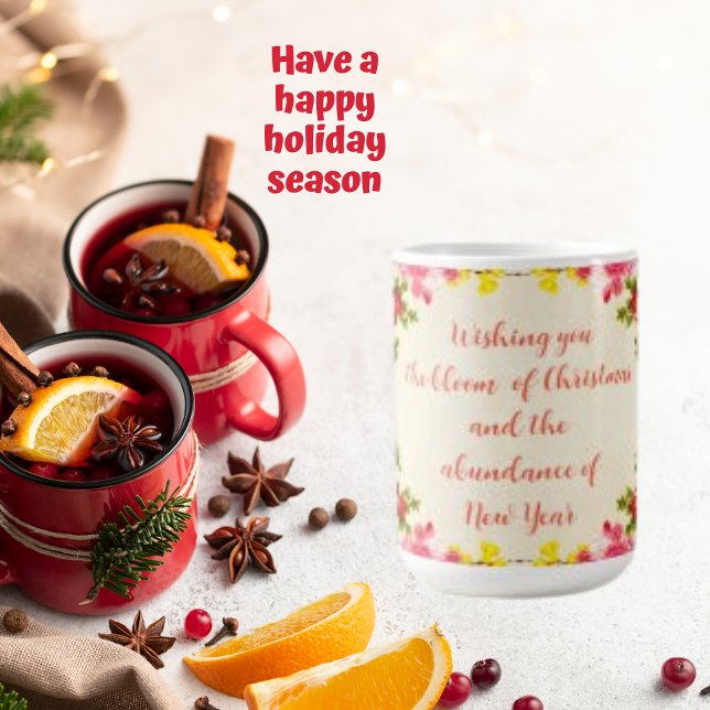 Wishing You,  Flower Roses Bouquet Holiday Quotes Coffee Mug (Creator Uploaded)