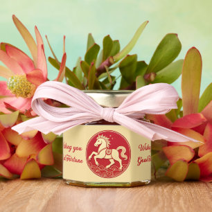 Wishing You Good Fortune Horse Honey Jar Favors