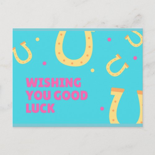 Wishing you good luck postcard