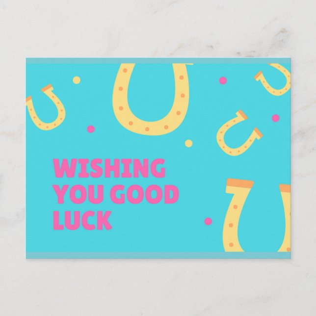 Wishing you good luck postcard (Front)
