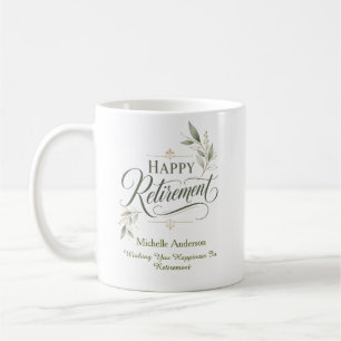 Wishing You Happiness In Retirement Personalized Coffee Mug