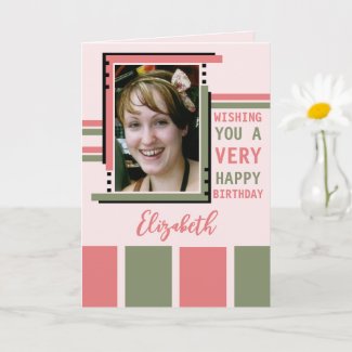 Wishing you happy birthday photo pink green