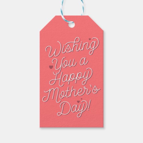 Wishing You Happy Mothers Day  Gift Tag