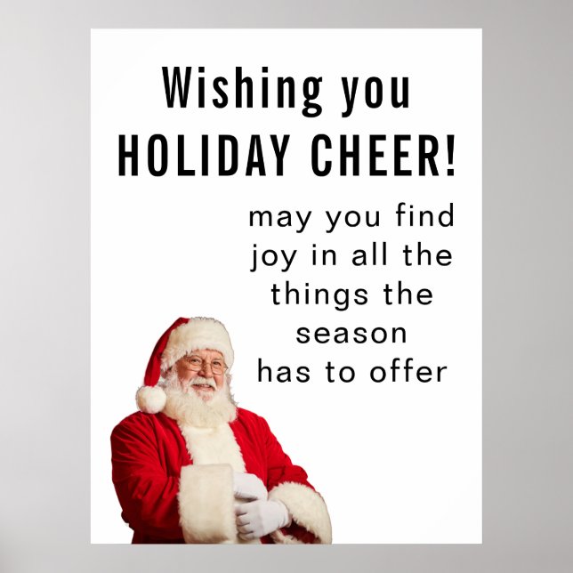 Wishing you HOLIDAY CHEER Poster (Front)