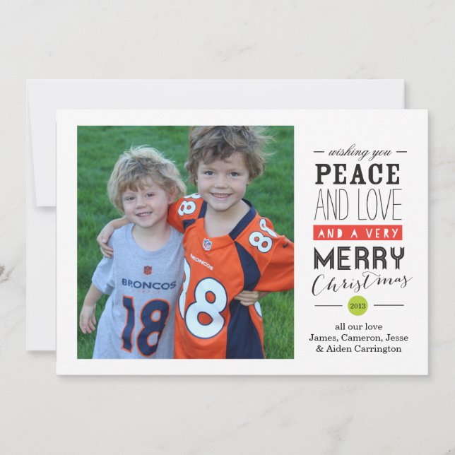 Wishing You Holiday Photo Card (Front)