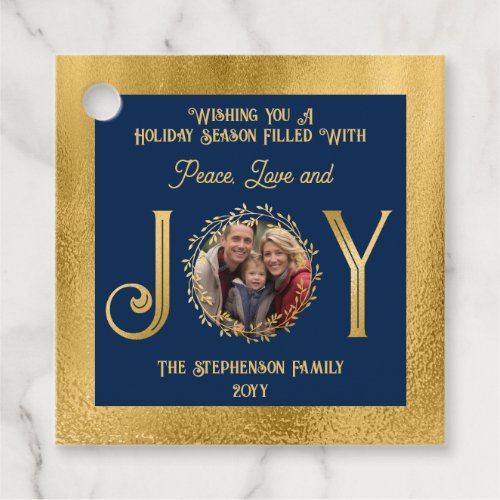 Wishing You Holiday Season Peace Love and Joy Gift Favor Tags