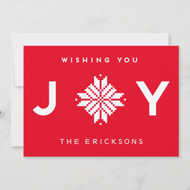 Wishing You Joy Christmas Holiday Corporate Card (Front)