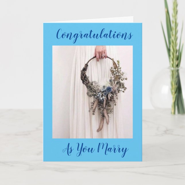 **WISHING YOU LIFETIME OF LOVE ON WEDDING DAY** CARD (Front)
