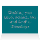 Wishing you Love Joy & Peace Greeting  Template (Inside Horizontal (Top))