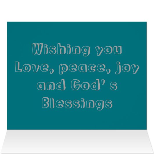 Wishing you Love Joy & Peace Greeting  Template (Inside Horizontal (Top))
