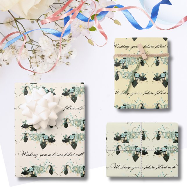 Wishing you Love Wedding Wrapping Paper Sheets (Creator Uploaded)
