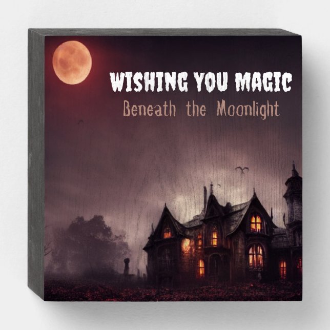 Wishing You Magic Beneath the Moonlight Box Sign (Front Horizontal)