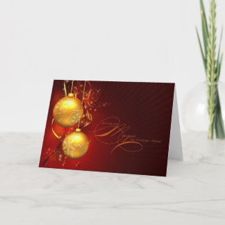 "Wishing You Magic This Christmas" with Gold Holiday Card
