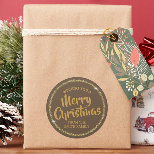 Wishing You Merry Christmas Custom Stickers (Holiday)