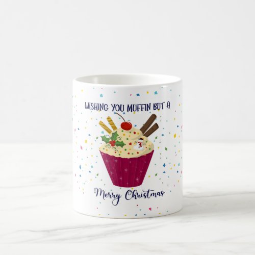 wishing you muffin but a Merry christmas Card Clas Coffee Mug