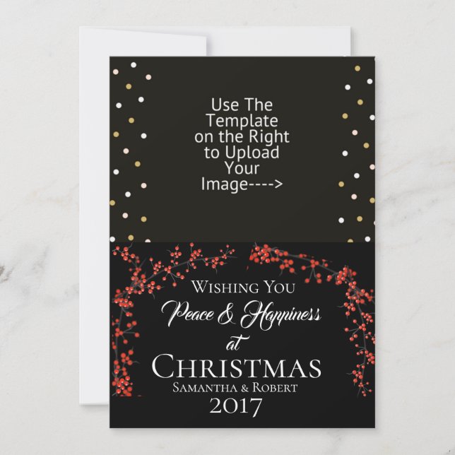 Wishing You Peace & Happiness at Christmas - Holiday Card (Front)