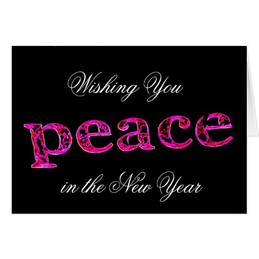 Wishing you peace in the new year (Front Horizontal)