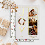 Wishing You Peace Love and Joy 3 Photo Christmas Foil Holiday Card