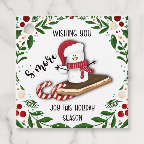wishing you smore joy this holiday season note ca favor tags