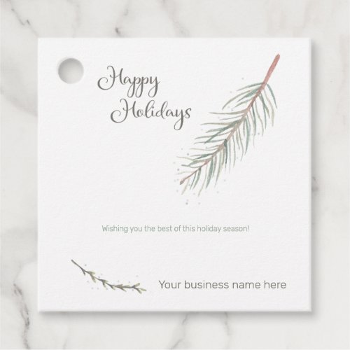 Wishing You the Best Business Holiday Logo Favor Tags
