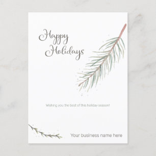 Wishing You the Best Evergreen Business Holiday Postcard