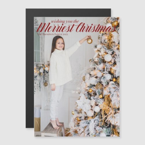 Wishing You the Merriest Christmas Photo Magnet