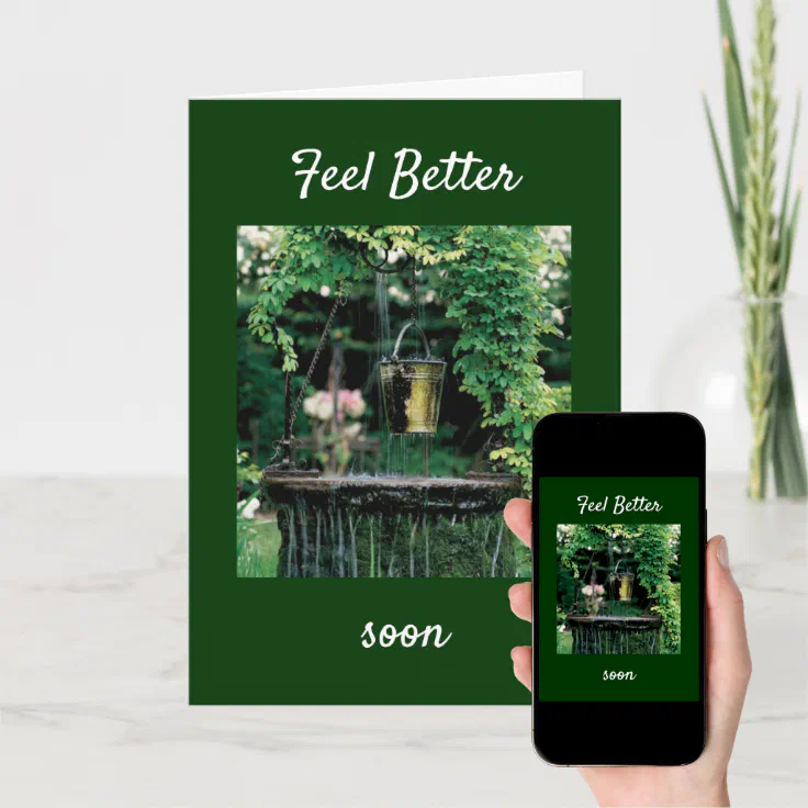 "WISHING YOU WELL" WISHING WELL CARD Zazzle