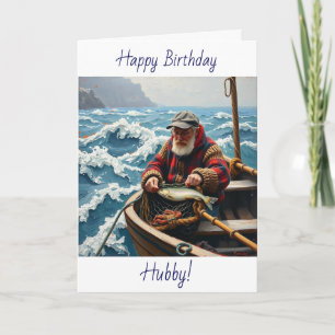Wishing your Husband a Happy Birthday Fishing Card