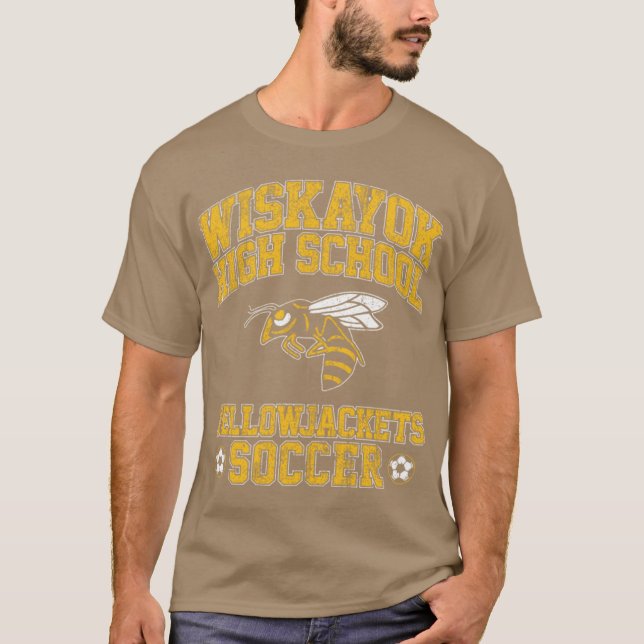 Wiskayok High School Yellowjackets Soccer Yellowja T-Shirt (Front)