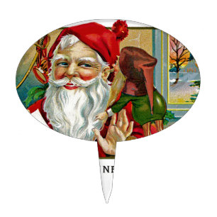 Wispering to Santa Cake Topper